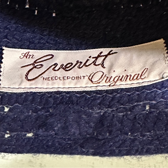 VTG 1960’s Cloche Bucket Hat Navy with Red Detail - Picture 6 of 6